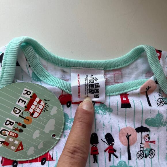 Little Red Bus London Baby Romper  0-6M New Novelty Travel  Long Sleeve British - Picture 9 of 12